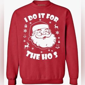 Mens Ugly Christmas Sweatshirt Size XL Pullover Crew Funny Graphic Parody‎ Red